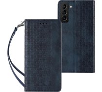 Hurtel Magnet Strap Case Case For Samsung Galaxy A23 5G Flip Wallet Mini Lanyard Stand Blue