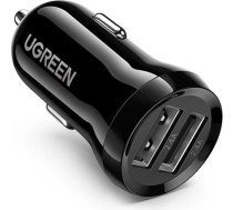 Ugreen car charger 2x USB 24W 4.8 A (2x 2.4 A) black (50875)