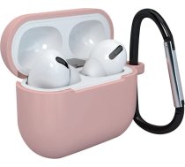 Hurtel Case for AirPods 3 silicone soft case for headphones + keychain lobster clasp pendant pink (case D)