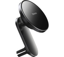 Baseus magnetic car phone holder wireless Qi charger 15 W (MagSafe compatible for iPhone) black (WXJN-01)