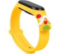 Hurtel Strap Xmas Wristband for Xiaomi Mi Band 4 / Mi Band 3 Christmas Silicone Strap Bracelet Yellow (house)