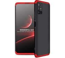 GKK 360 Protection Case Front and Back Case Full Body Cover Samsung Galaxy M51 black-red