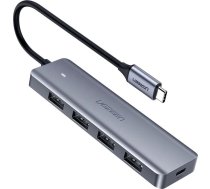 Ugreen USB Type C HUB - 4x USB 3.2 Gen 1 with USB-C power port gray (CM219 70336)