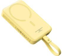 Baseus Magnetic Mini MagSafe 10000mAh 30W powerbank with built-in USB-C cable - yellow + Baseus Simple Series USB-C - USB-C 60W 0.3m cable