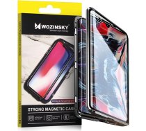 Wozinsky Full Magnetic Case Full Body Front and Back Cover with built-in glass for Samsung Galaxy A72 4G black-transparent
