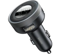 Baseus Enjoy FM transmitter car charger LED 2x USB / 3.5mm jack wireless MP3 player Bluetooth 5.0 3.4A black (CCLH-01)