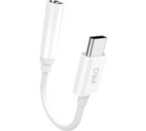 Dudao audio adapter headphone adapter from USB Type C to mini jack 3.5 mm white (L16CPro white)