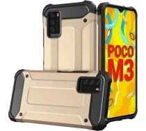 Hurtel Hybrid Armor Case Tough Rugged Cover for Xiaomi Redmi Note 10 5G / Poco M3 Pro golden