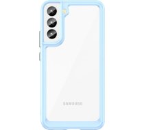 Hurtel Outer Space Case Cover for Samsung Galaxy S22 + (S22 Plus) Hard Cover with Gel Frame Blue