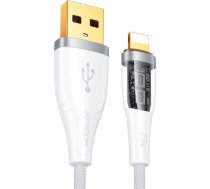 Joyroom fast charging cable with smart switch USB-A - Lightning 2.4A 1.2m white (S-UL012A3)