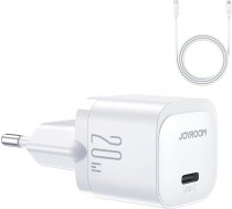 Joyroom Mini USB C Charger 20W PD with USB C Cable - Lightning Joyroom JR-TCF02 White