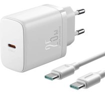 Joyroom JR-TCF11 fast charger with a power of up to 25W + USB-C / USB-C cable 1m - white