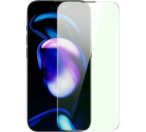Baseus Full Screen Tempered Glass for iPhone 14 Pro with Anti Blue Light Filter and 0.3mm Speaker Cover + Mounting Frame