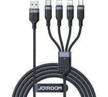 Joyroom 4in1 USB cable USB-A - USB-C / 2 x Lightning / Micro for charging and data transmission 1.2m Joyroom S-1T4018A18 - black