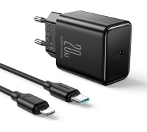 Joyroom USB C 20W PD Joyroom JR-TCF06 charger with USB C - Lightning cable - black