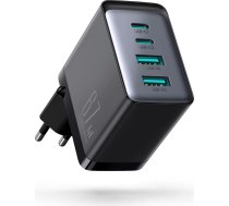 Joyroom GaN charger 67W 4 ports (2x USB, 2x USB C) black (TCG02) + USB C - USB C cable 100W 1.2m