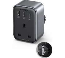 Ugreen Wall charger 30W (2xUSB/USB C/AC) / UK - EU adapter 13A Ugreen CD314 - black