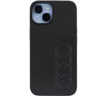 Audi Synthetic Leather iPhone 14 6.1" black/black hardcase AU-TPUPPCIP14-TT/D1-BK