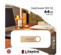 Kingston Zibatmiņa Kingston DataTraveler SE9 G3 64GB Metal