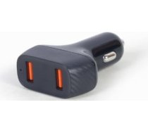 Gembird 2-port USB car Fast Charger 36 W Black