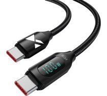 Wozinsky WUCCC1 USB-C - USB-C PD 100W 480Mb/s cable 1m with display - black