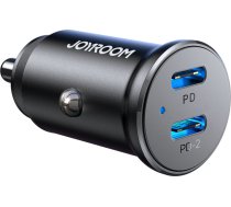 Joyroom JR-CCN06 30W 2x USB-C mini car charger metal - black
