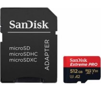 Sandisk Atmiņas karte Sandisk Extreme PRO microSDXC 512GB + SD Adapter