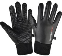 Hurtel Men's insulated, anti-slip telephone gloves - black