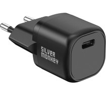 Silver Monkey Mini USB-C 20W PD wall charger - black