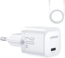 Joyroom JR-TCF02 USB-C PD 20W wall charger + USB-C cable - white