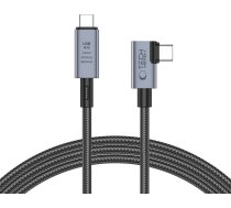 Tech-Protect UltraBoost Max L USB-C 4.0 (straight) / USB-C 4.0 (angled) PD cable 240W 8K 40Gbps 1.5m - gray