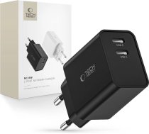 Tech-Protect C35W mains charger 2x USB-C PD 35W - black