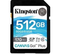 Kingston MEMORY SDXC 512GB UHS-I/SDG3/512GB KINGSTON