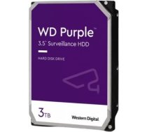 Western Digital HDD Video Surveillance WD Purple 3TB CMR, 3.5'', 256MB, SATA 6Gbps, TBW: 180