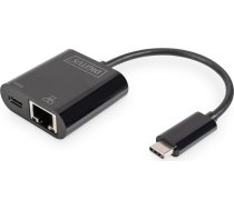 Digitus USB-Type-C Gigabit Ethernet Adapter + PD with power delivery function DN-3027 Black