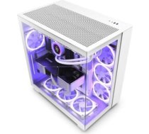 Nzxt Case|NZXT|H9 FLOW|MidiTower|Case product features Transparent panel|Not included|ATX|MicroATX|MiniITX|Colour White|CM-H91FW-01