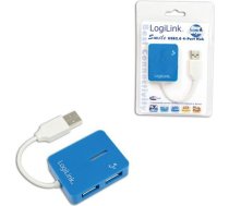 Logilink USB 2.0 Hub 4-Port, Smile, Blue