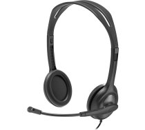 Logitech H111 Corded Stereo Headset - BLACK - 3.5 MM