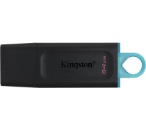 Kingston 64GB USB3.2 Gen 1 DataTraveler Exodia (Black + Teal), EAN: 740617309829