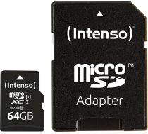 Intenso MEMORY MICRO SDXC 64GB UHS-I/W/ADAPTER 3423490 INTENSO