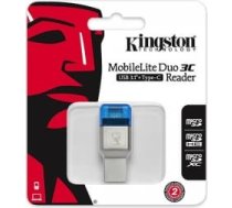 Kingston Karšu lasītājs Kingston Mobilite Duo 3C USB 3.1 + Type C
