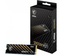 MSI SSD|MSI|SPATIUM M371|1TB|M.2|PCIE|NVMe|3D NAND|Write speed 1700 MBytes/sec|Read speed 2350 MBytes/sec|2.15mm|TBW 210 TB|MTBF 1500000 hours|S78-440L870-P83