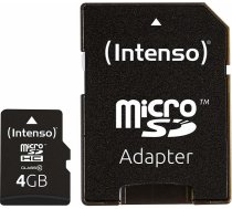 Intenso MEMORY MICRO SDHC 4GB C10/W/ADAPTER 3413450 INTENSO