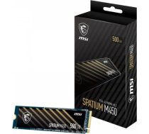 MSI SSD drive SPATIUM M450 500GB M.2 PCIe4 3600/2300MB/s