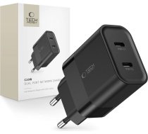 Tech-Protect C20W mains charger 2x USB-C PD 20W - black