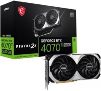 MSI Graphics card GeForce RTX 4070 Ti SUPER 16G VENTUS 2X OC GDDRX6 192bit