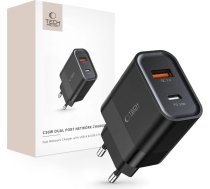 Tech-Protect C30W USB-C PD 30W / USB-A QC 3.0 network charger - black