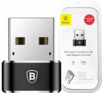 Baseus Adapteris Baseus Converter USB Male To Type-C Female Black
