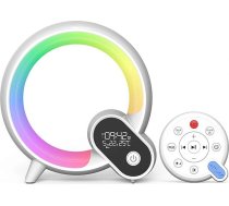 Elight D3 Smart Q-Shape Desk Clock Lamp with Bluetooth Speaker Wake-Up light and white noise White
