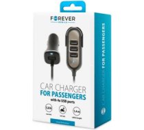 Forever Universal PC-01 car charger (4 x USB | 5,8 A) for passengers Black